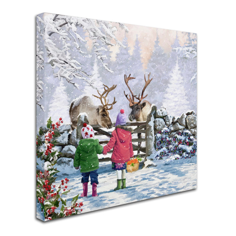 Armand 'Reindeer Pair' Print on Canvas