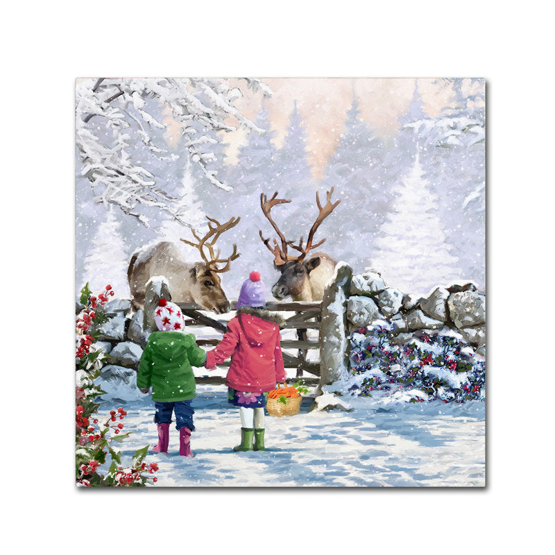 Armand 'Reindeer Pair' Print on Canvas