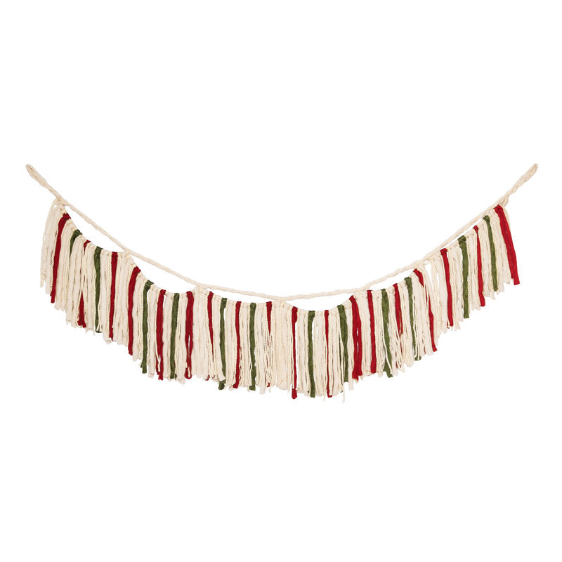 18 ft Pre-Lit Artificial Pine Christmas Garland styled along a festive mantel
