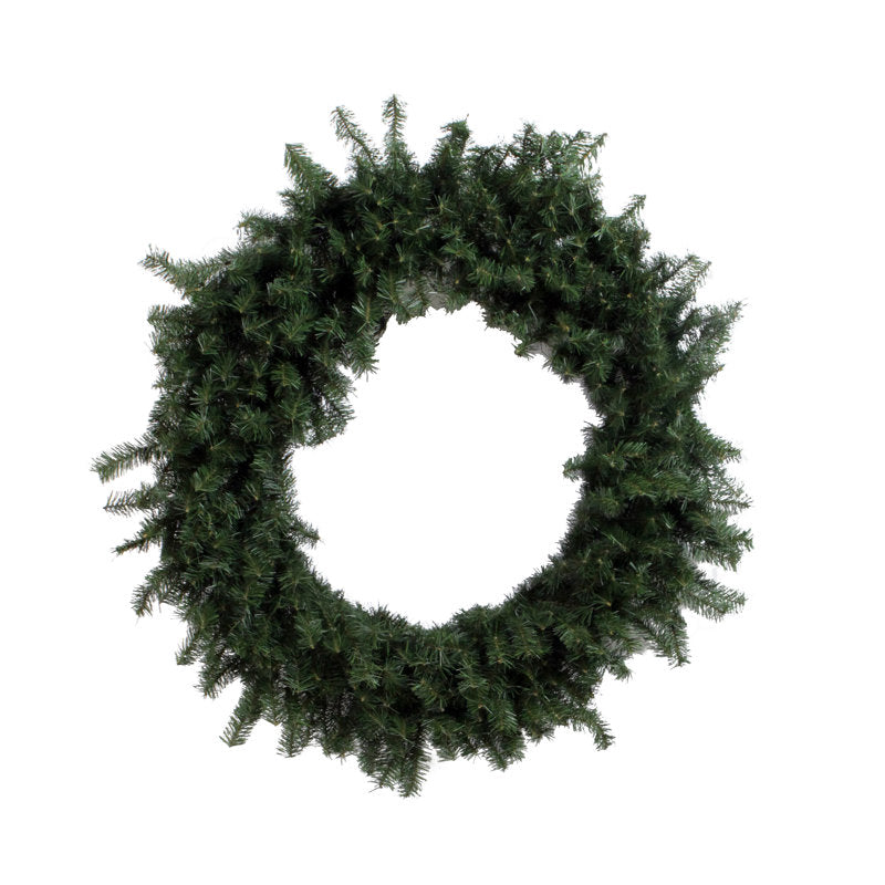Artificial Christmas Wreath hanging on a front door