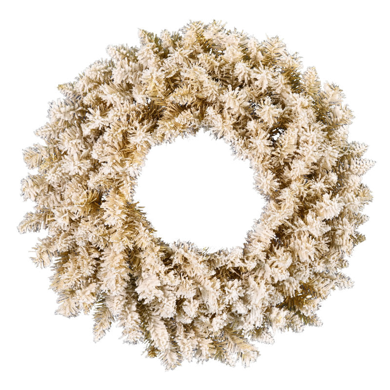 28" Artificial Berry Christmas Wreath hanging on a front door