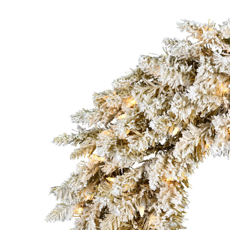 Artificial Frosted Silver Wreath Wreath