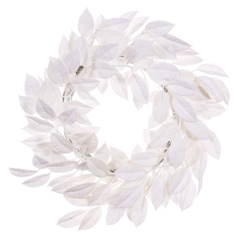 18" Farmhouse Berry Christmas Wreath displayed on a front door