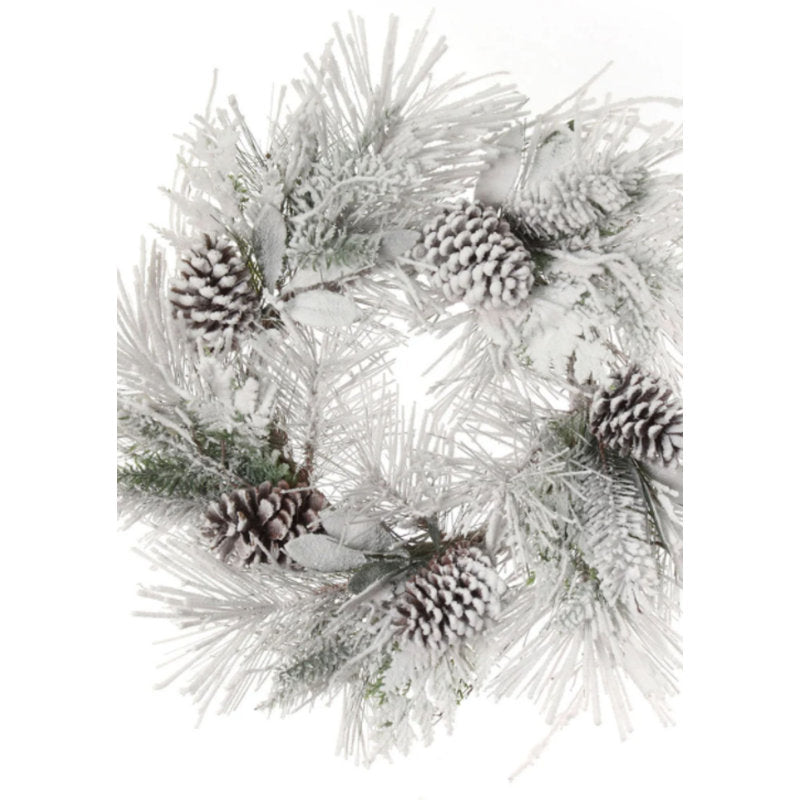 60" Pre-Lit Christmas Wreath displayed on a front door