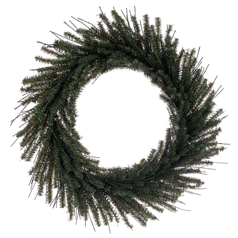 23.62" Artificial Pine Christmas Wreath as a festive door display