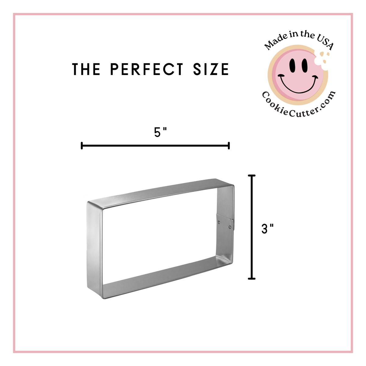 Rectangle Cookie Cutter 3" x 5" B0717