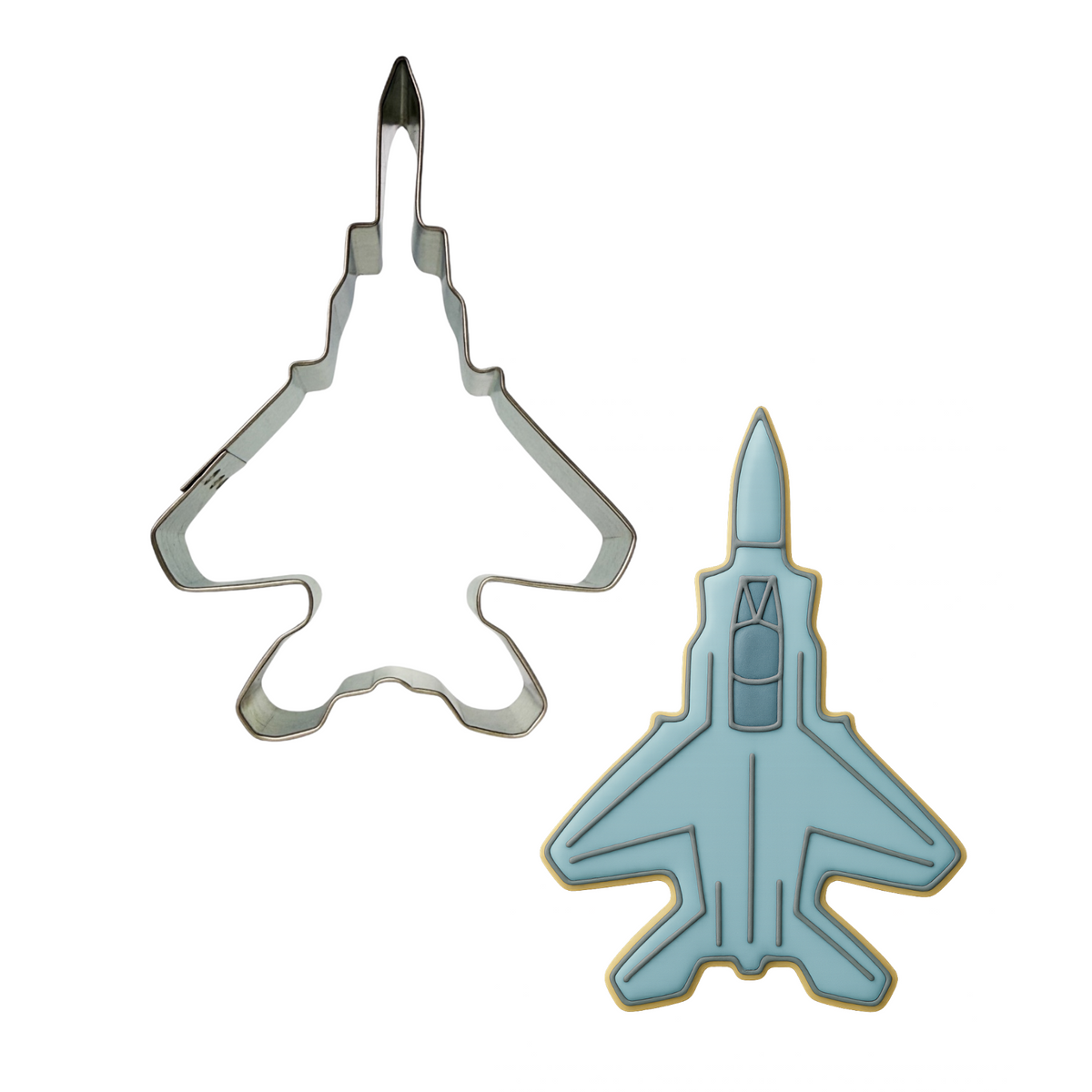 Fighter Jet Cookie Cutter 4.75 in B0842