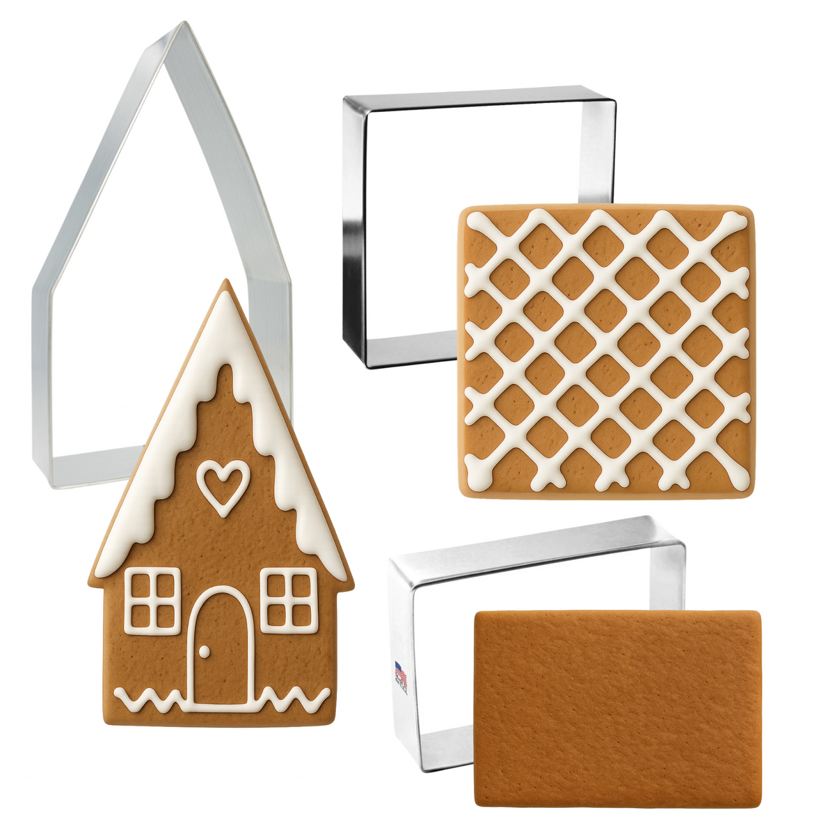 Gingerbread House Cookie Cutter 3 Pc Set B1101