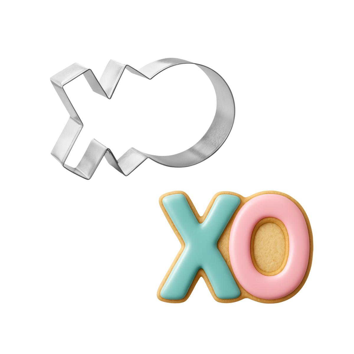 XO Hugs and Kisses Cookie Cutter 4.25 in B1119