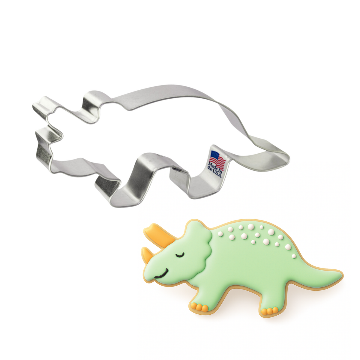 Triceratops Dinosaur Cookie Cutter 5 in B1131