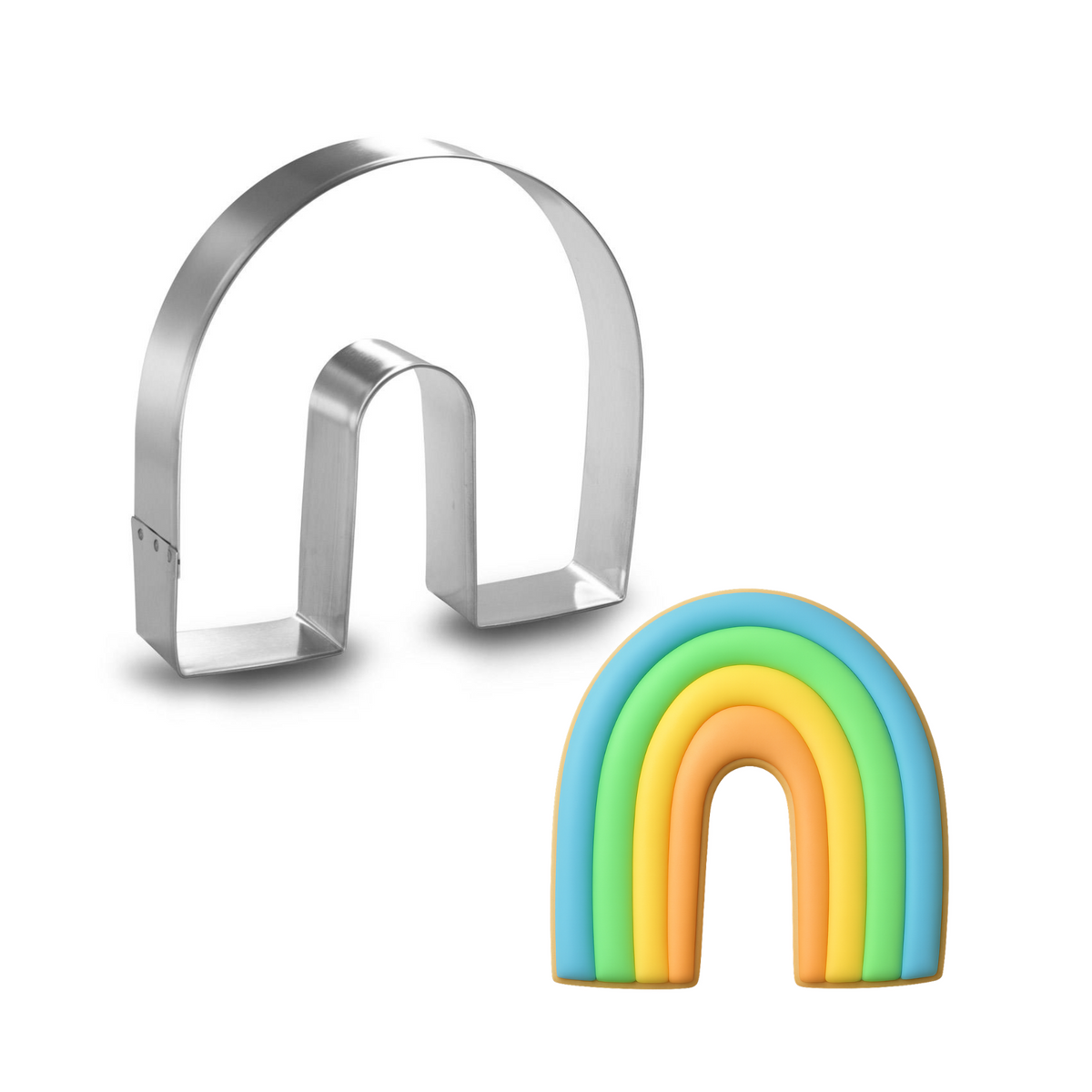 Rainbow Horseshoe Cookie Cutter 4.5 in B1162