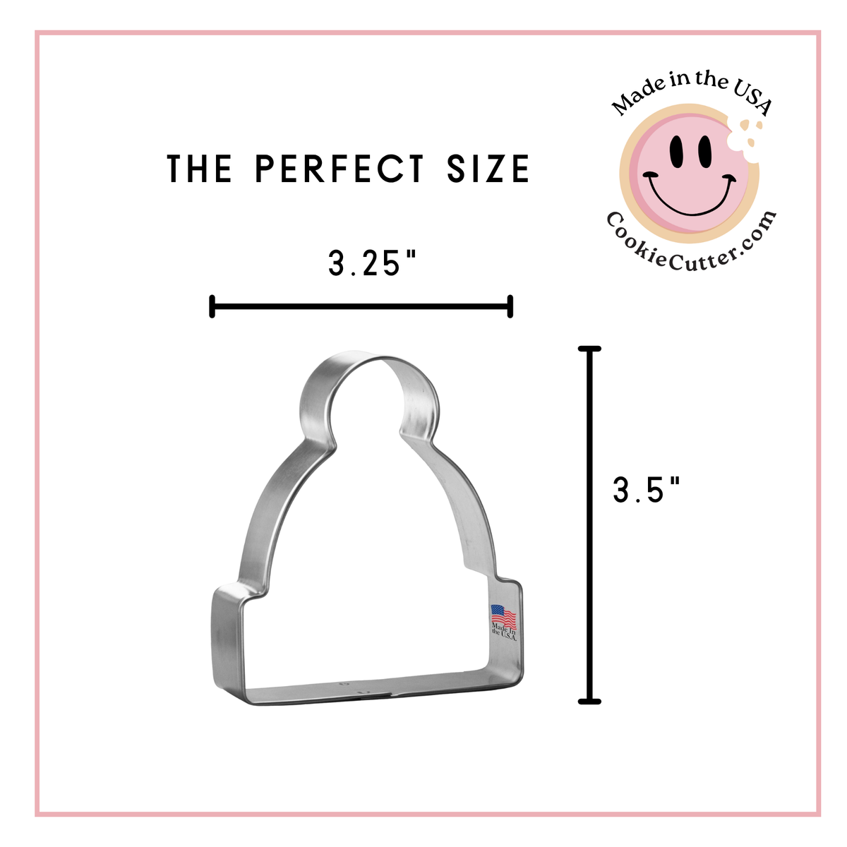 Beanie Hat / Stocking Cap Cookie Cutter 3.25 in B1185