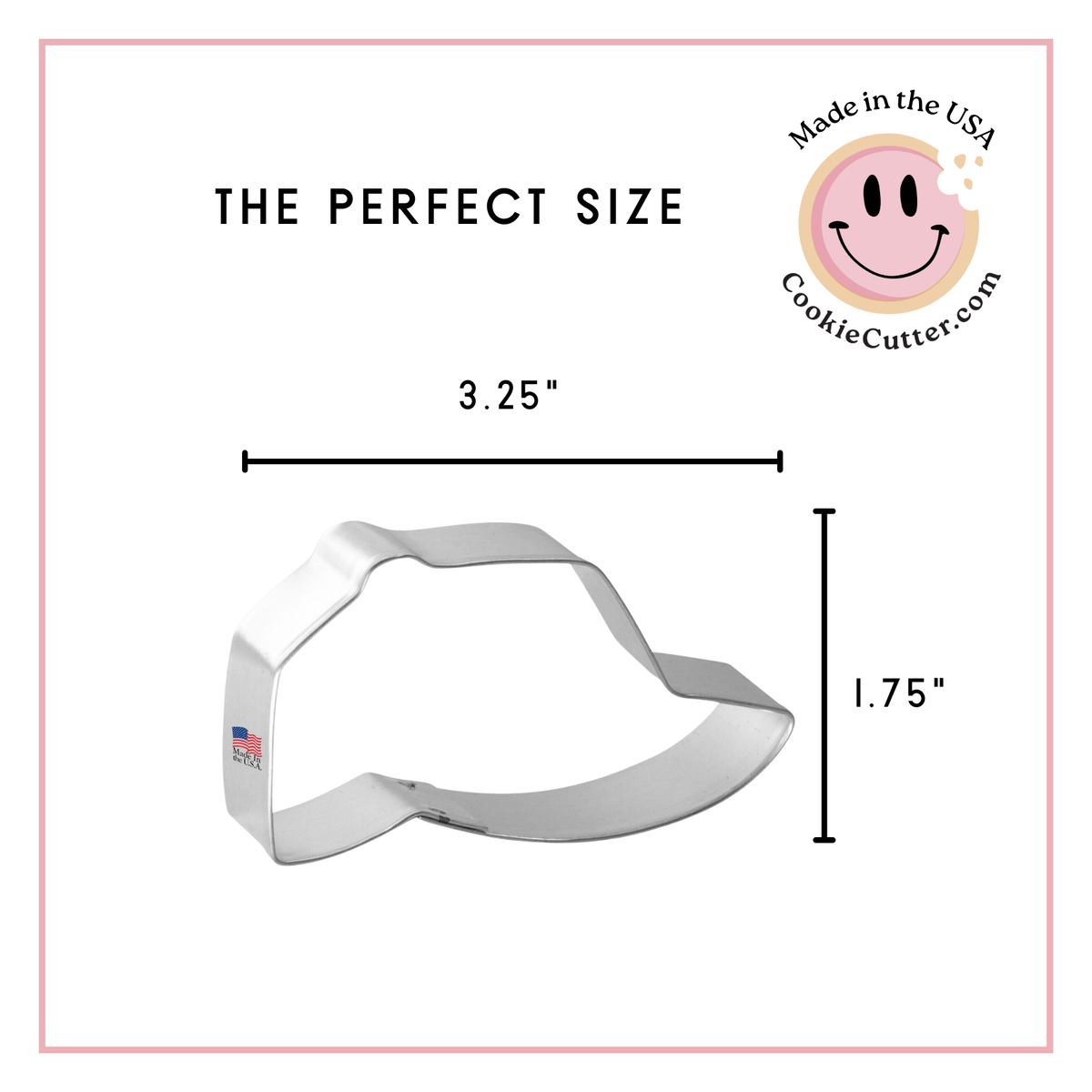 Baseball Cap Cookie Cutter 3.25 in B1235