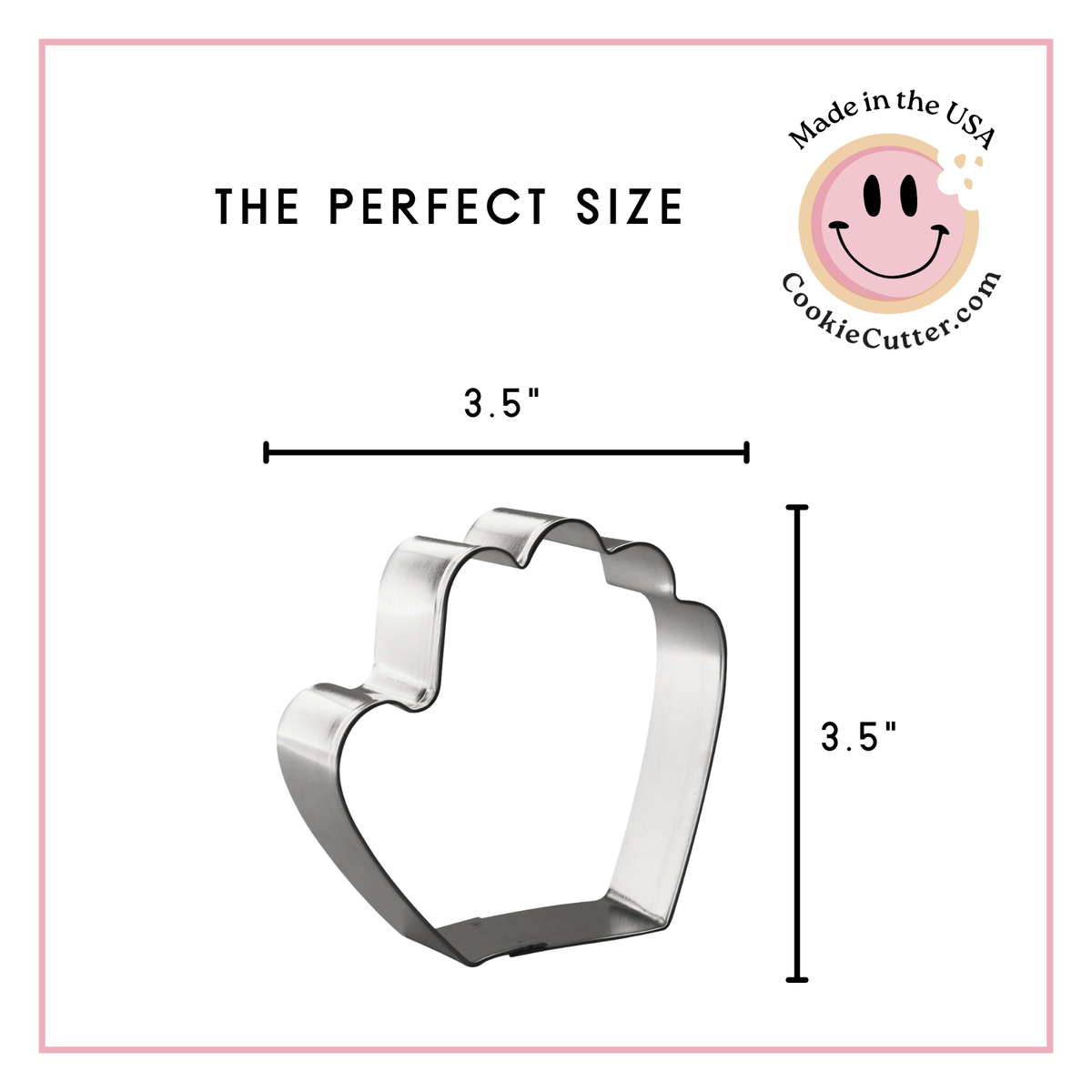 Baseball Glove Cookie Cutter 3.5 in B1236