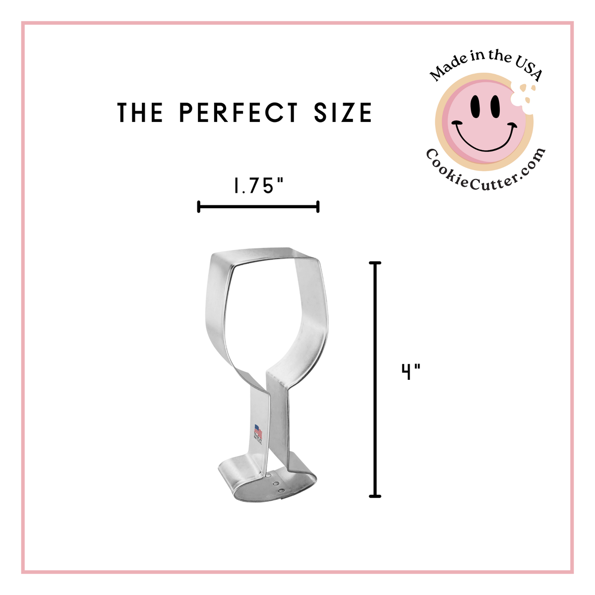 Wineglass Cookie Cutter 4 in B1300