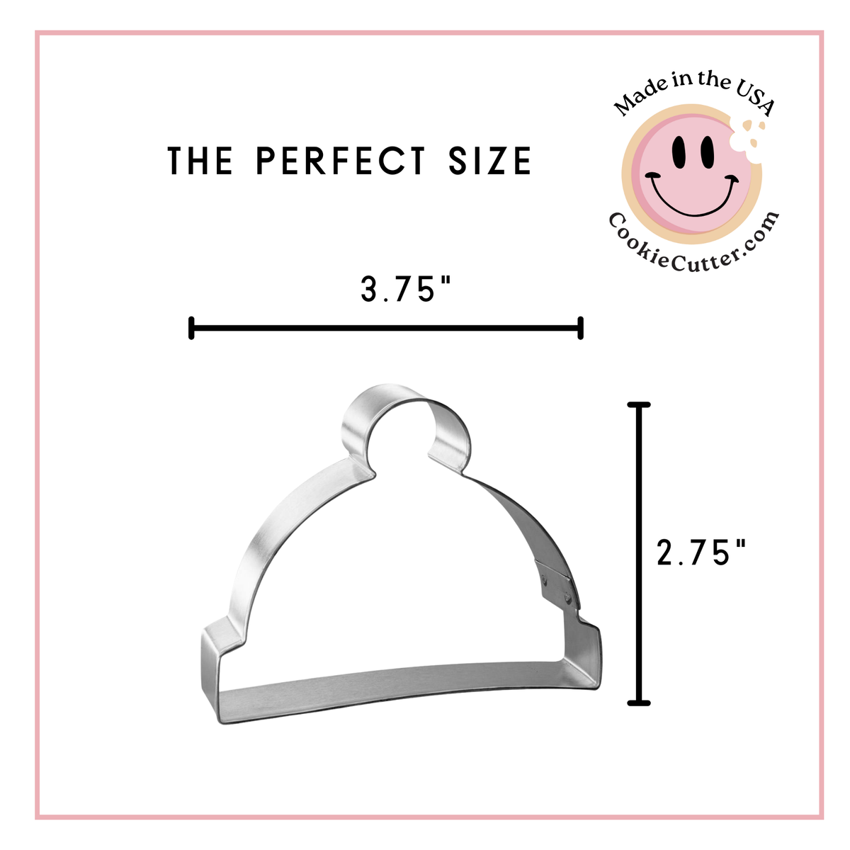 Winter Cap Cookie Cutter 3.75 in B1491