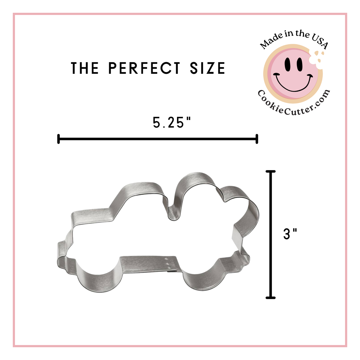 Truck with Heart Cookie Cutter 5 in B1559