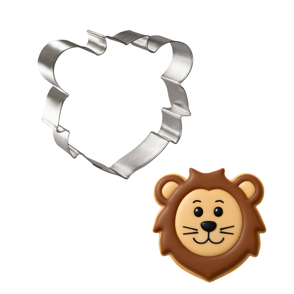 Lion Face Cookie Cutter 4 in B1569