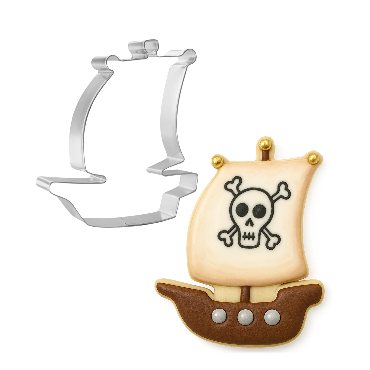 Pirate Ship Cookie Cutter 4.75 in B1704F