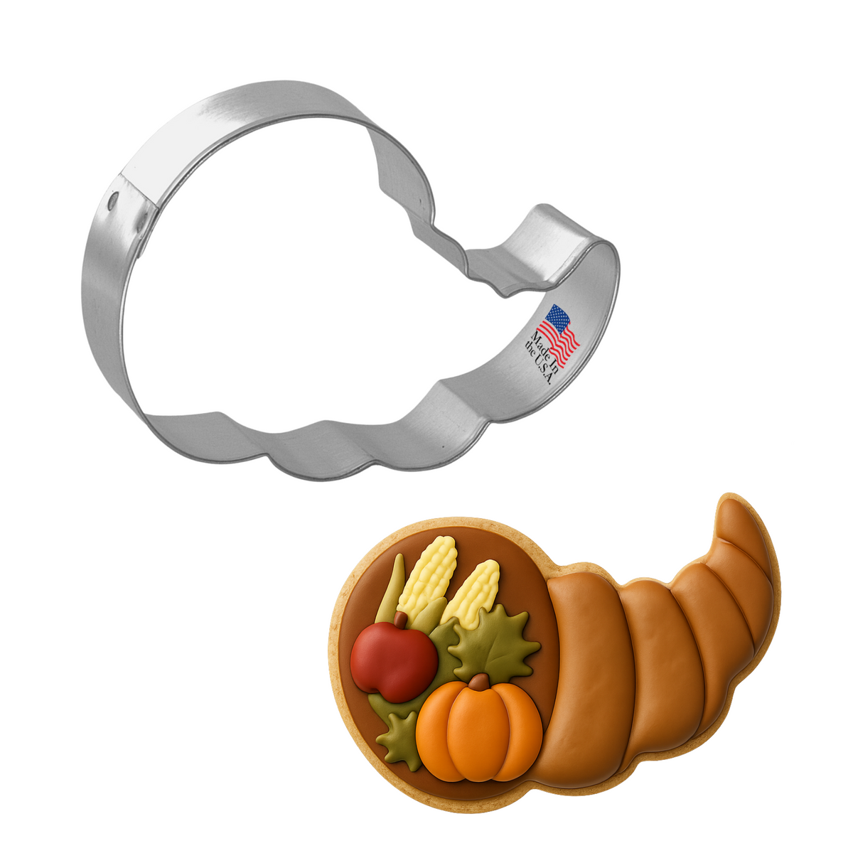 Cornucopia Cookie Cutter 3.25 in B1735