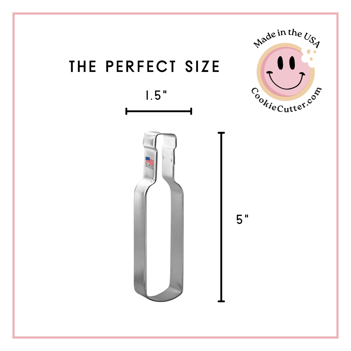 Wine Bottle Cookie Cutter 5 In. B1743