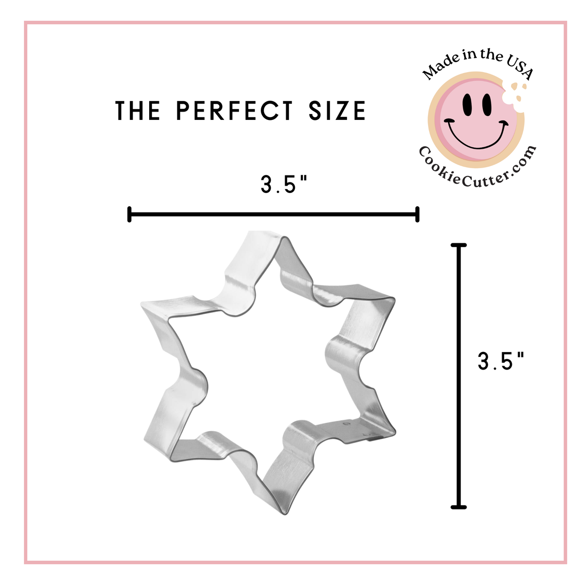 Snowflake Ninja Star Cookie Cutter 3.5 in B1896
