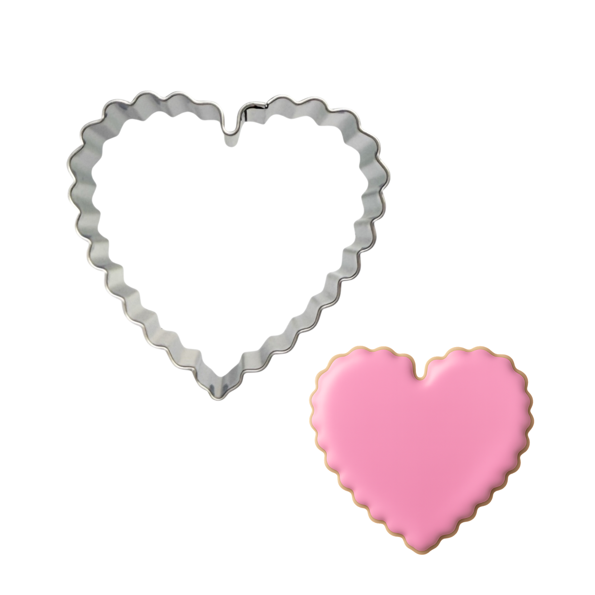 Heart Scalloped Cookie Cutter 2.5 In. B2043