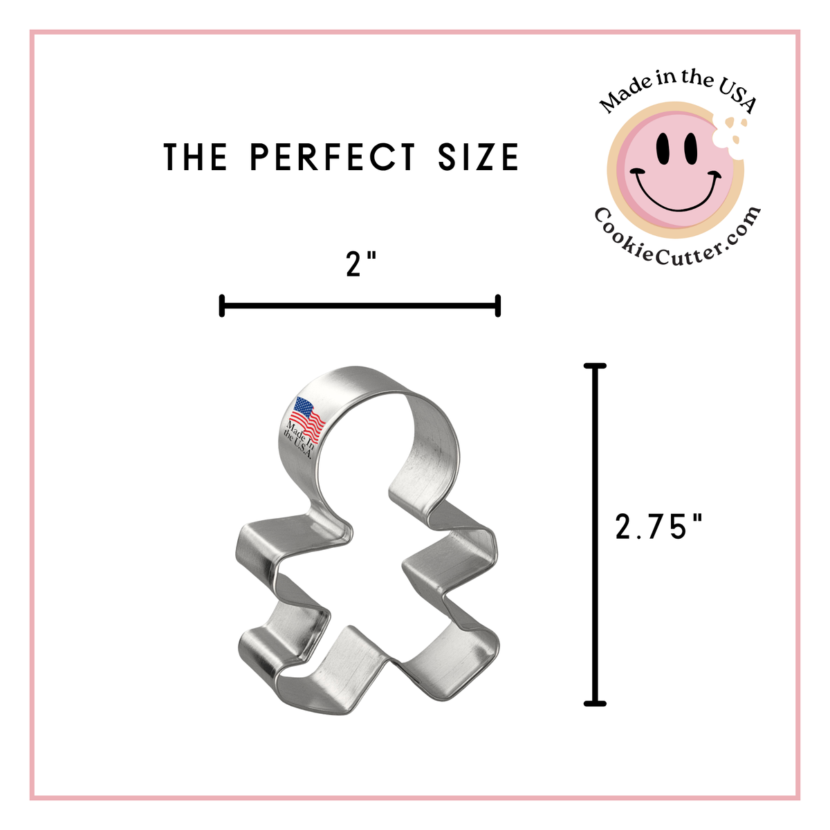 Gingerbread Boy Cookie Cutter 2.75 in