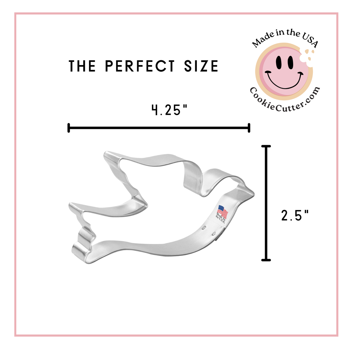 Flying Dove Cookie Cutter 4.25 in B984