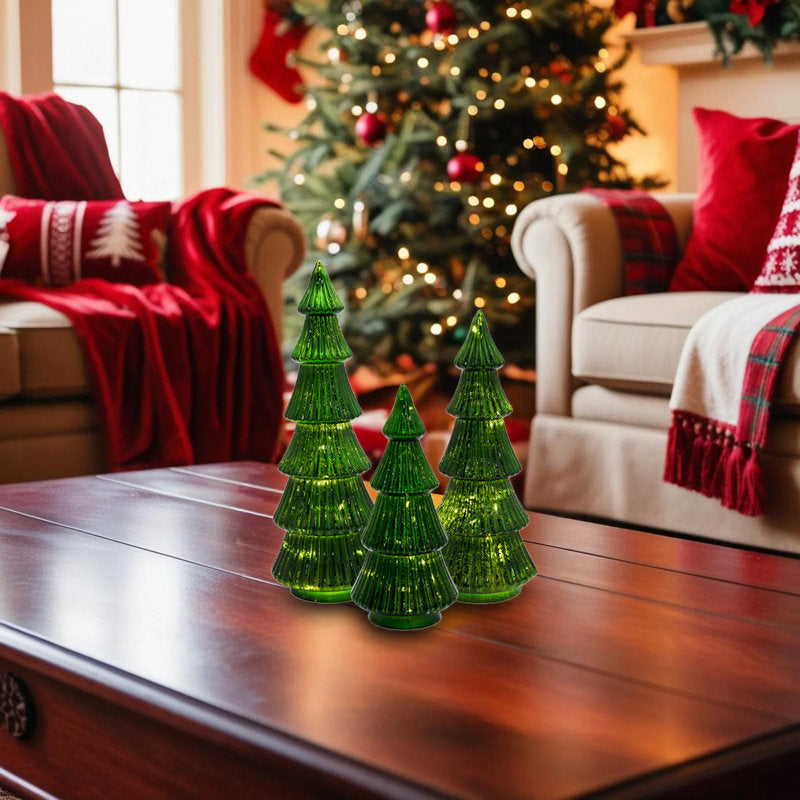 Battery-Operated Lighted Christmas Trees (3Ct)