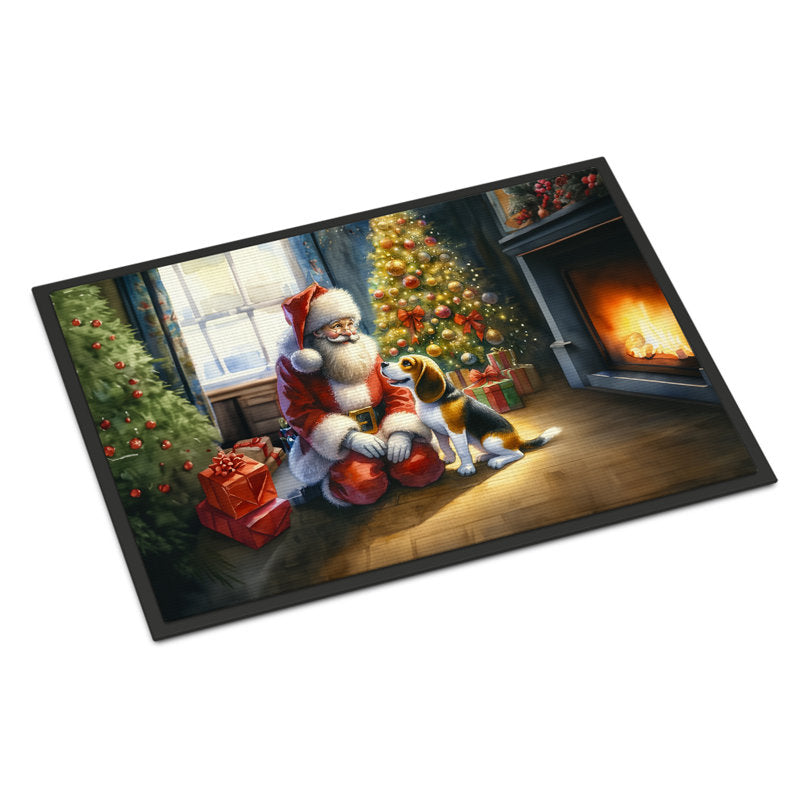 Beagle and Santa Claus Doormat