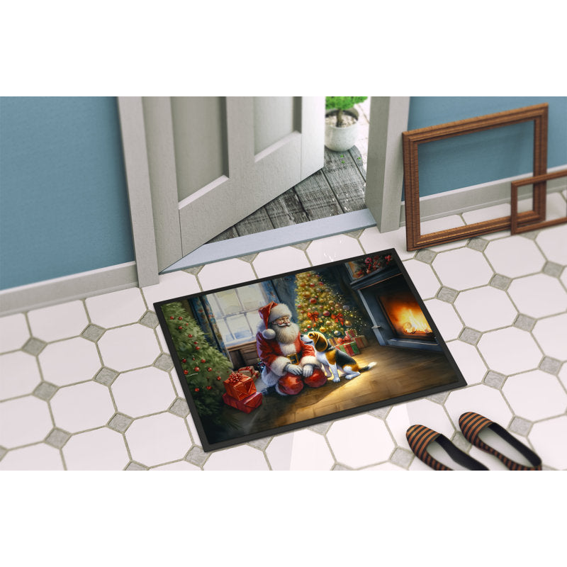 Beagle and Santa Claus Doormat