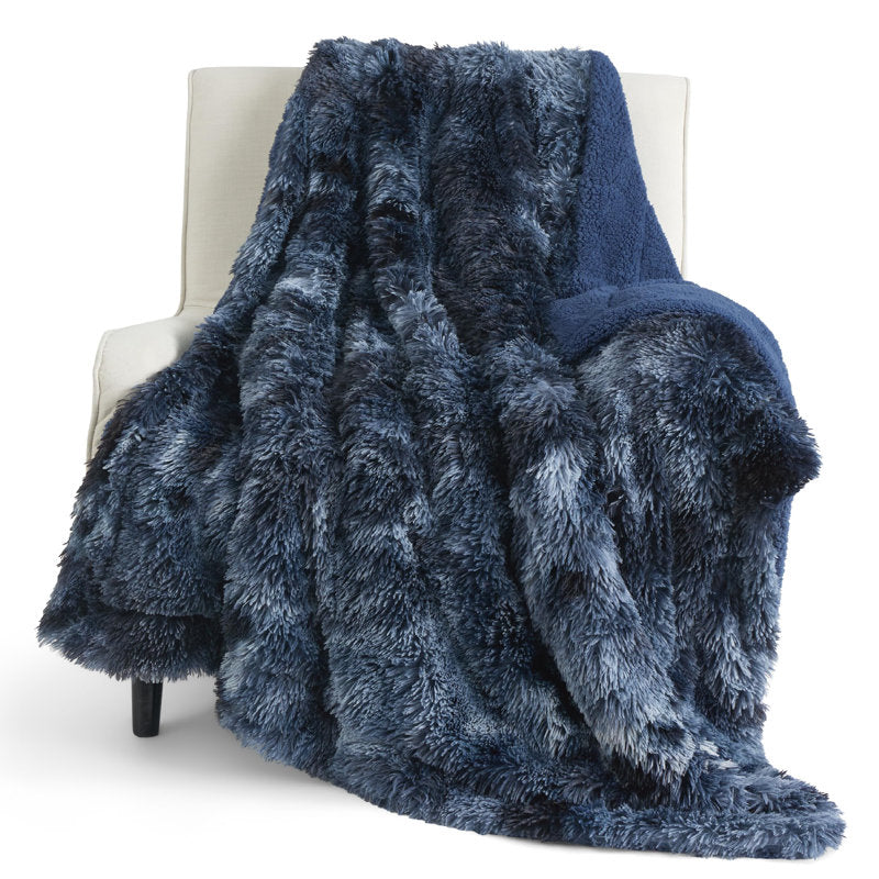 Bedsure Soft Tie Dye Blanket For Bed, Fluffy Fuzzy Cozy Plush Sherpa Fleece Faux Fur Blanket GentleSoftâ„¢ï¸