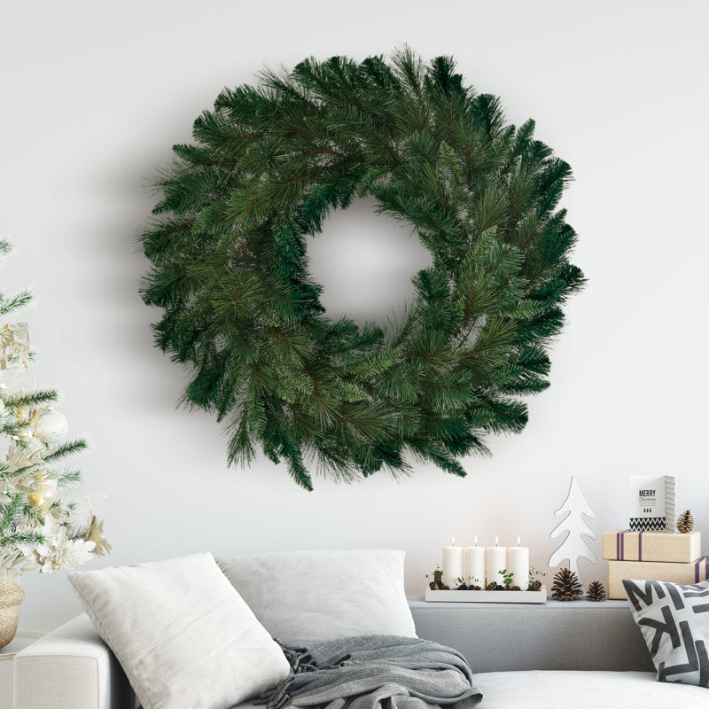 Christmas Wreath hanging on a front door