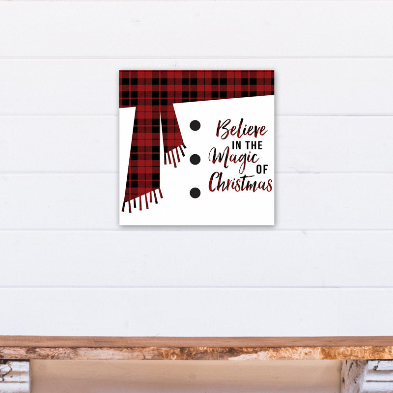 Believe In The Magic Of Christmas - Textual Art on Canvas