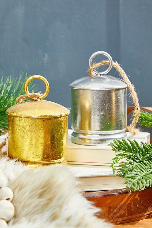 5 Inch Small Metal Bell Christmas Holiday Decoration