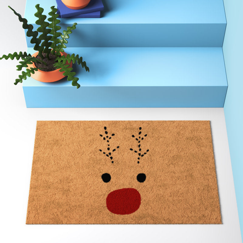 Bertrand Reindeer Non-Slip Coir Doormat