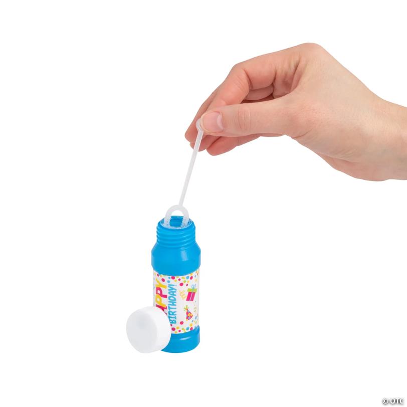 Birthday Bubble Bottles - 12 Pc.