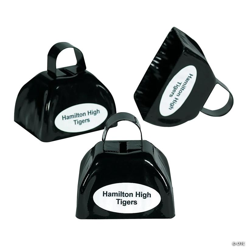 Black Personalized Cowbells - 12 Pc. | USA Decoration®