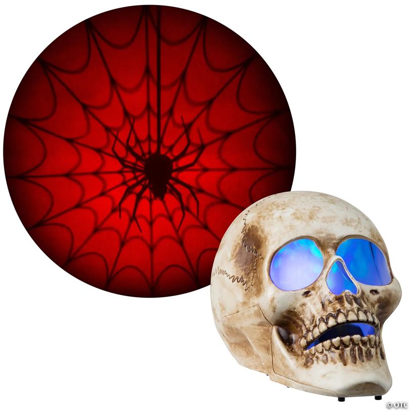 Blazing Scenes Skull Projector with Red Spider Web Projection