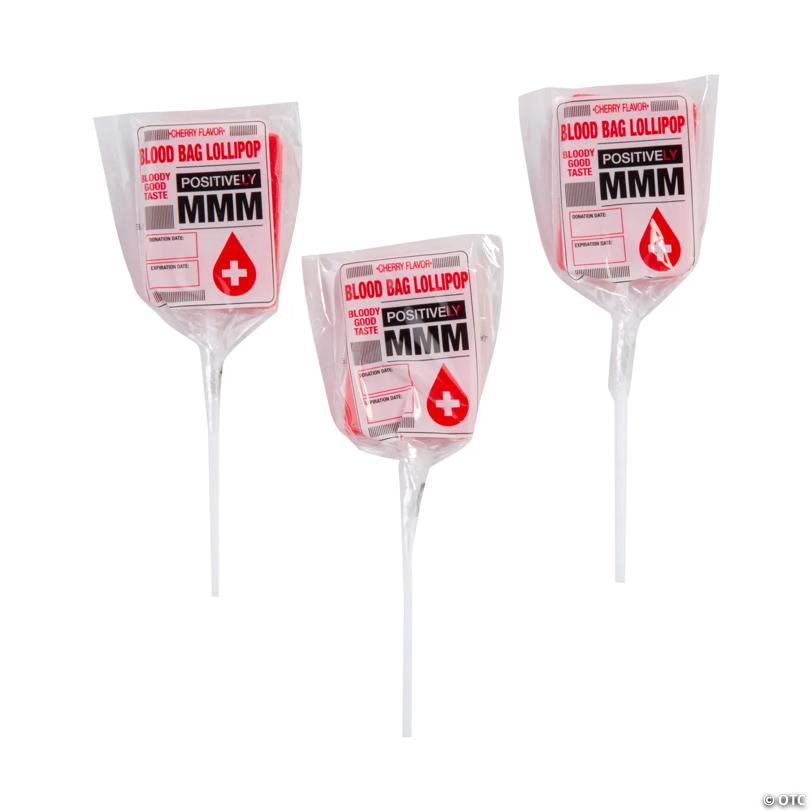 Blood Bag Character Lollipops - 30 Pc.