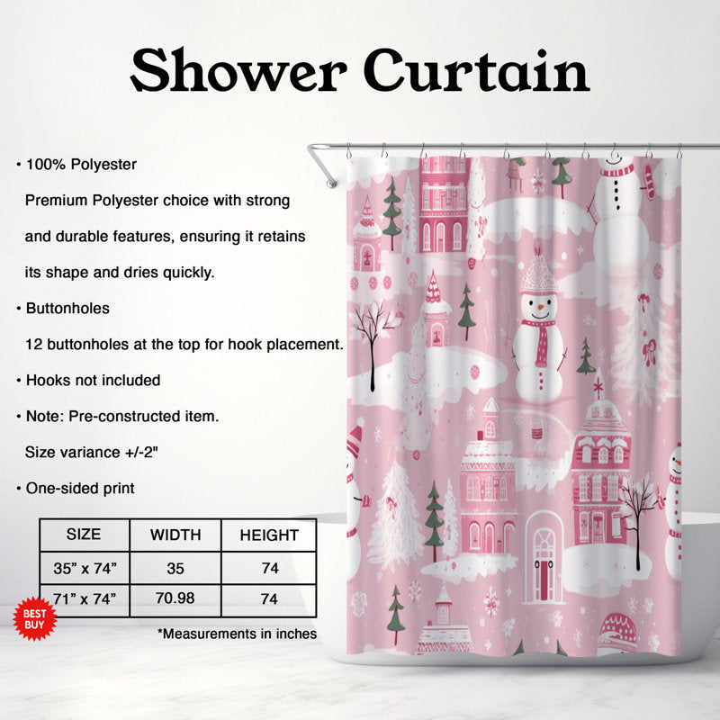 Blush Xmas - Premium Shower Curtain 94