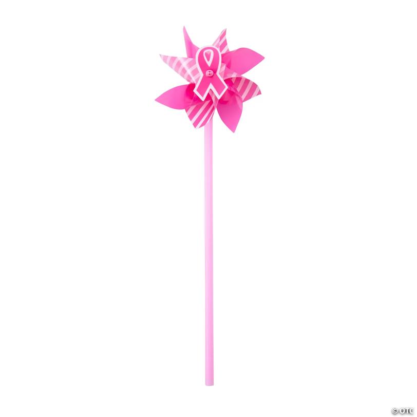 Breast Cancer Awareness Pink Ribbon Pinwheels - 36 Pc.
