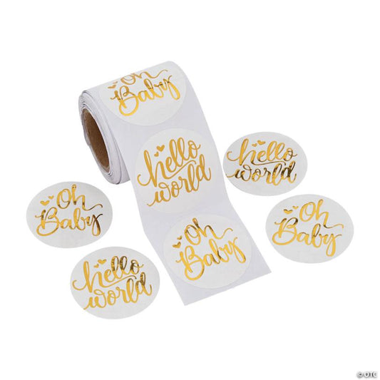 Bulk 100 Pc. Baby Shower Sticker Roll | USA Decoration®