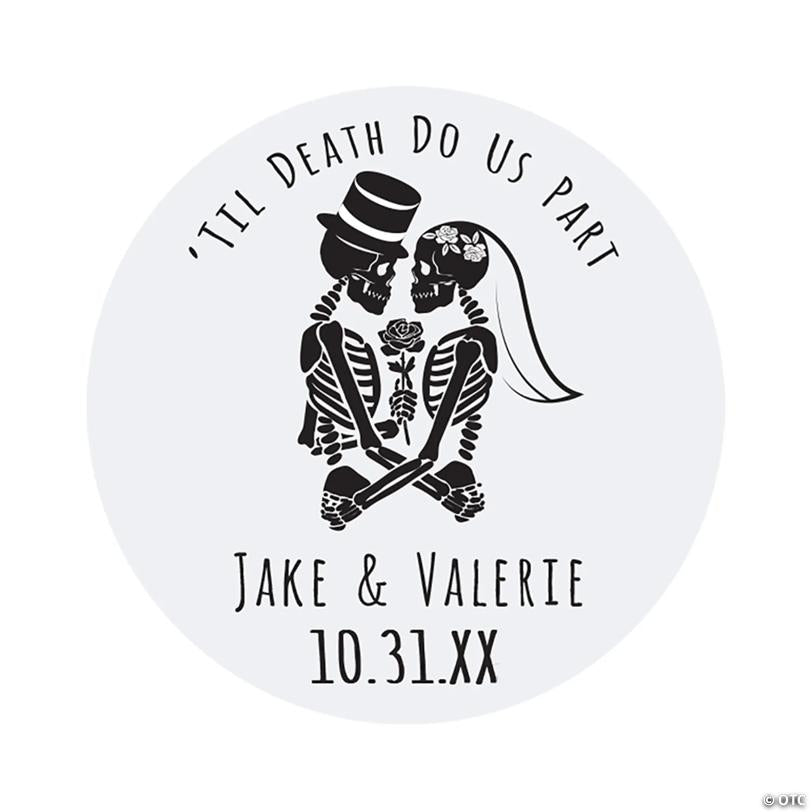 Bulk 144 Pc. Personalized Halloween Wedding Favor Stickers
