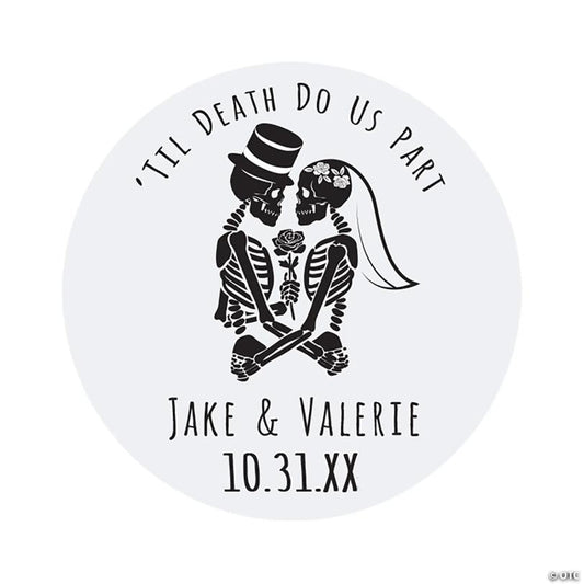 Bulk 144 Pc. Personalized Halloween Wedding Favor Stickers