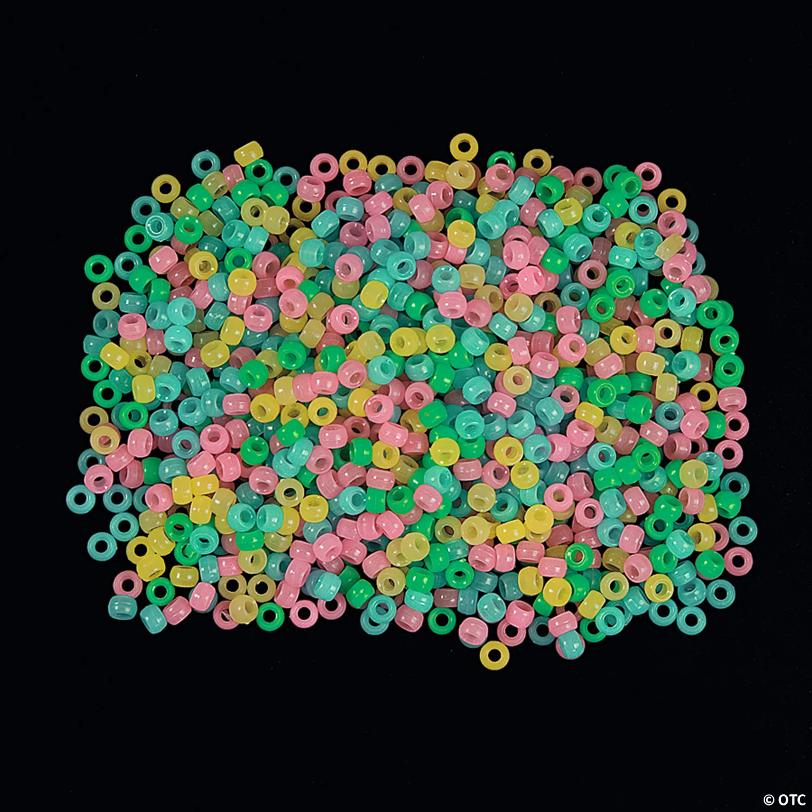 Bulk 1800 Pc. 6mm Glow-in-the-Dark Pony Beads