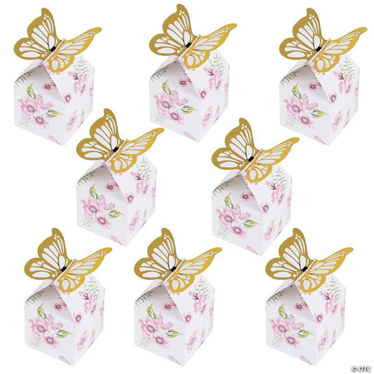 Bulk 48 Pc. Butterfly Floral Favor Boxes | USA Decoration®