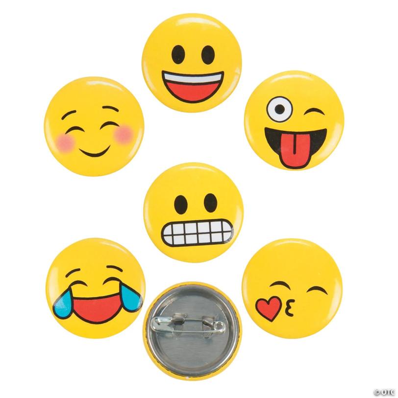 Bulk 48 Pc. Emoji Mini Buttons