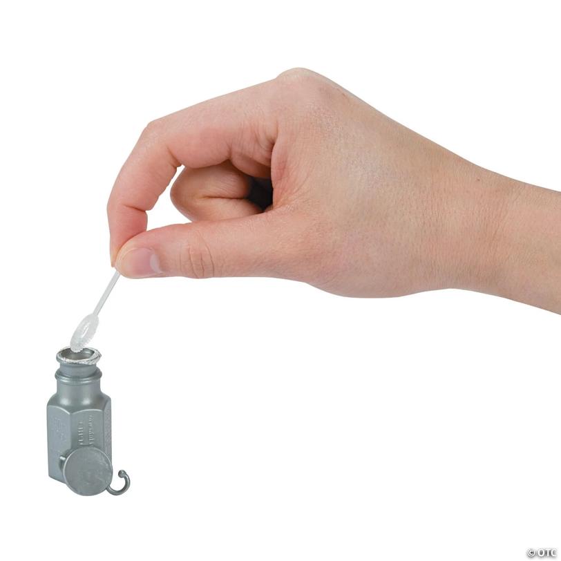 Bulk 48 Pc. Mini Hexagon Silver Bubble Bottles